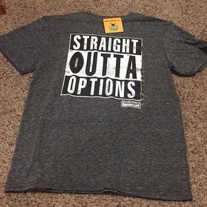 Men’s straight  outta options tee med nwt